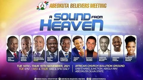 A Sound of Heaven || Pt 2 || Apostle Orokpo Michael