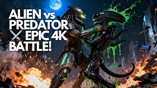 **"ALIEN vs PREDATOR — Epic 4K HD Wallpaper | Ultimate Sci-Fi Battle Background!"** screenshot 1