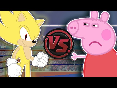 SUPER SONIC vs PEPPA PIG! (Peppa Pig vs Sonic The Hedgehog Cartoon Rap Battle) | CARTOON RAP ATTACK