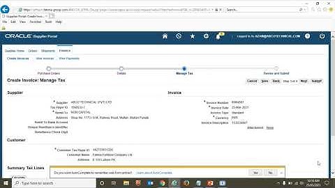 Fatima Group - iSupplier invoice Submission