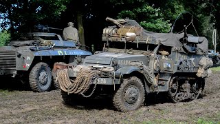 WW2 vehicles against mud (HalfTrack, Weasel, Jeep,...)  Fort de Lantin 2021