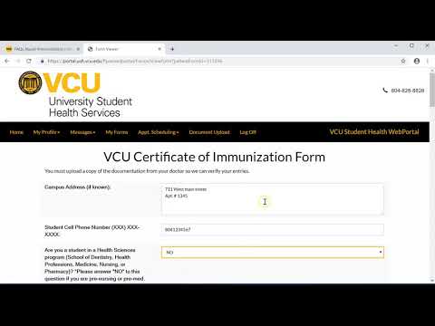 VCU Student Health Web Portal Tutorial
