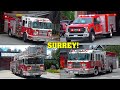 [SURREY FIRE SERVICE] - Fire Trucks responding URGENTLY from FOUR Fire Stations + on scene footage