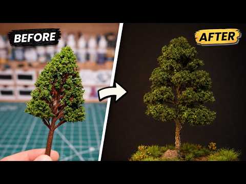 I Turned Cheap Model Trees into Realistic Miniature Scenery!