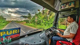 AMAZING & SKILLED VOLVO B11R Multi-Axle Bus Driving at Digha - Kolkata NH 116B Highway