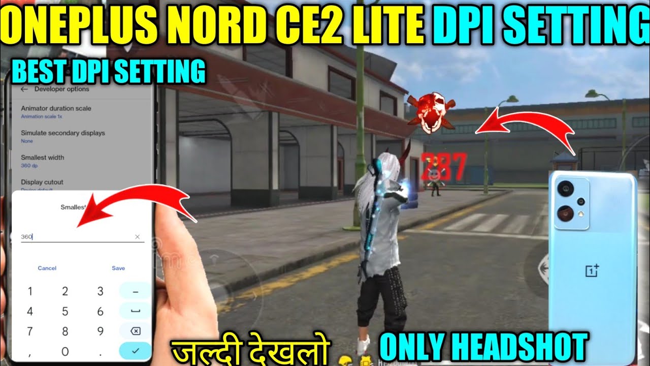 ONEPLUS NORD CE2 LITE DPI SETTING FREE FIRE || HOW TO CHANGE DPI SEETING IN ONEPLUS NORD CE2 LITE