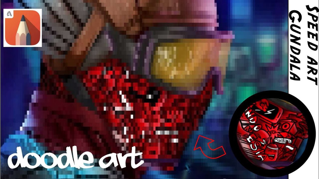 Gundala Doodle Art Speed Paint Autodesk Sketchbook