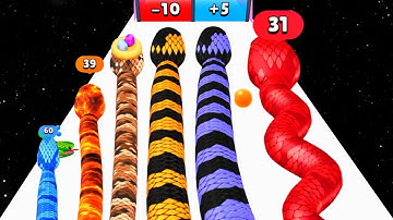 Snake Run Race (vs) Sandwich Runner - Gameplay Android, iOS (Infinity Run) New Update