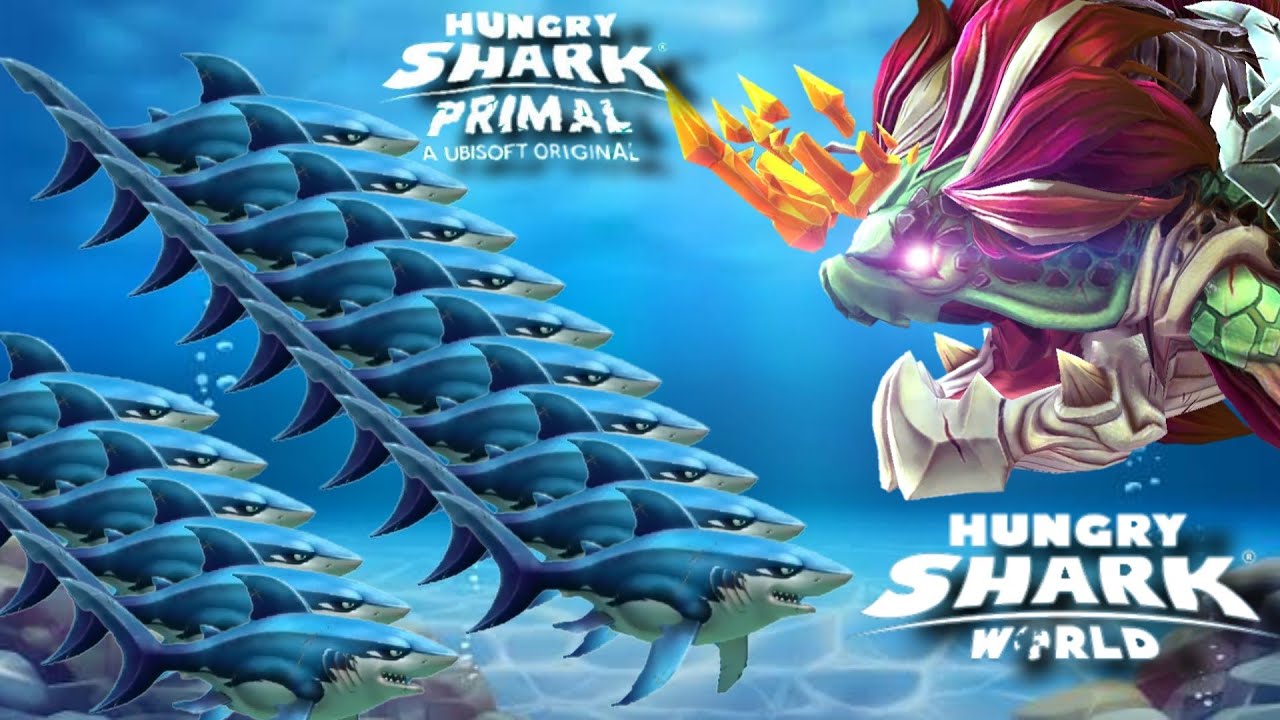 Hungry shark primal. Хангри Шарк ворлд тайники. Hungry Shark World буквы. Мифический окунь в hungry Shark.