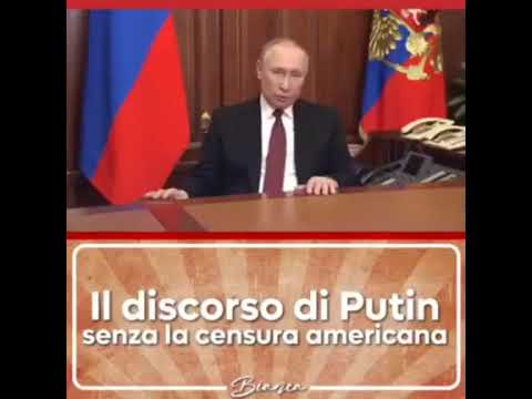 Discorso di Putin senza censura americana.