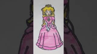 ✨ Princess Peach Super Mario Puzzle Art 🧩👑 | Easy DIY Drawing #shorts #viral #shortsfeed