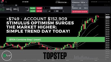 Topstep $150k Combine (Reset) Step 1 | Day 3 (+$749)