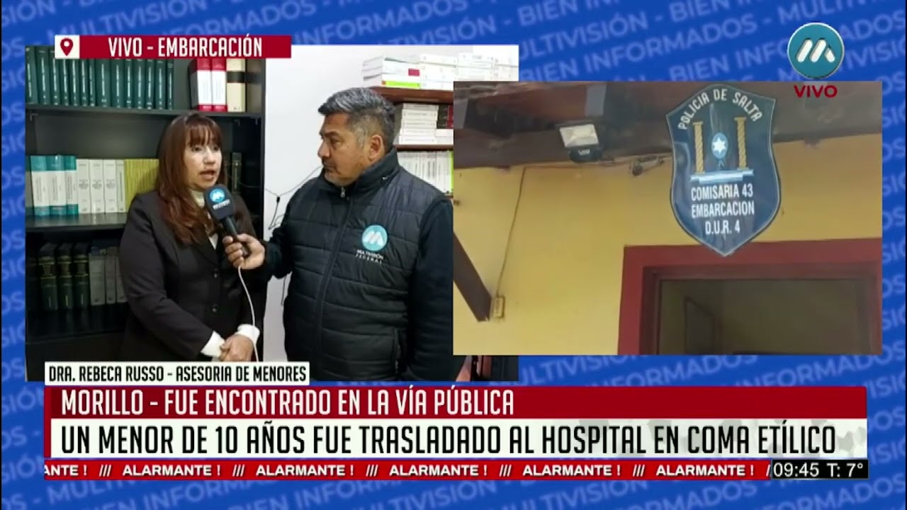 SALTA: MORILLO UN MENOR DE 10 AÑOS FUE TRASLADADO AL HOSPITAL EN COMA ETÍLICO