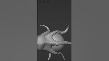 Space octopus sculpt in #blender