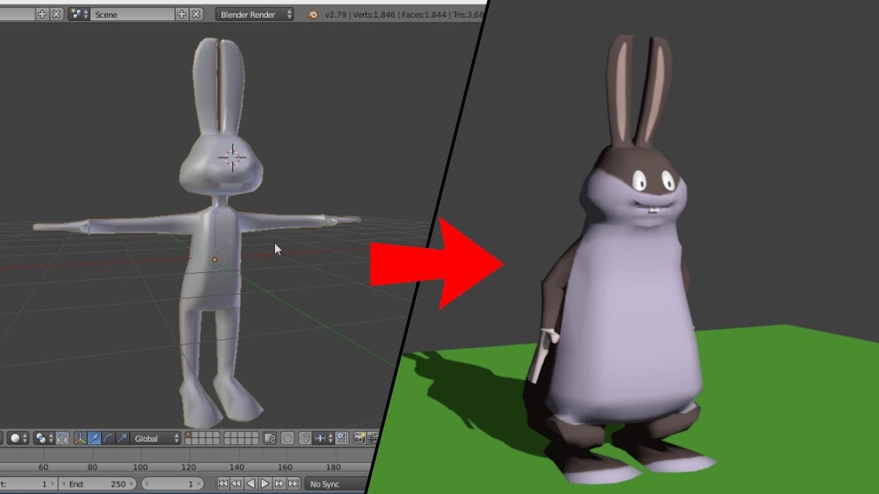 Bts Bugs Bunny Big Chungus 3d Speed Modeling Timelapse Youtube