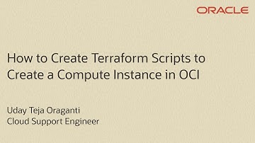 How to Create Terraform Scripts to Create a Compute Instance in OCI