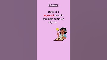 What is "static" in public static void main(String[] args) | Most important java interview question
