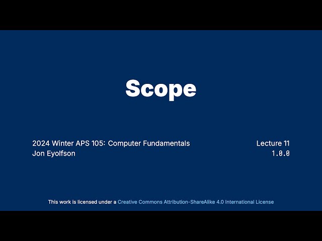 Scope Introductory C Programming for ECE at University of Toronto class=