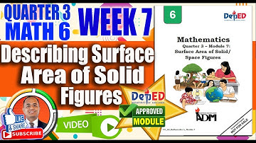 Math 6 Quarter 3 Week 7: Describing & Visualizing Surface Area of Solid Figures