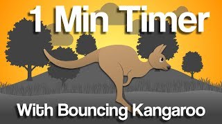1 min bouncing Kangaroo countdown timer for study, classroom, fitness