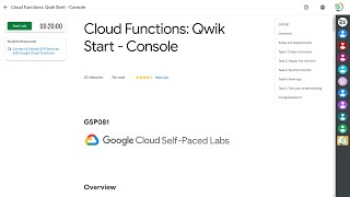 Cloud Functions: Qwik Start - Console | GSP081 | Arcade | February | 2024 | #qwiklabs