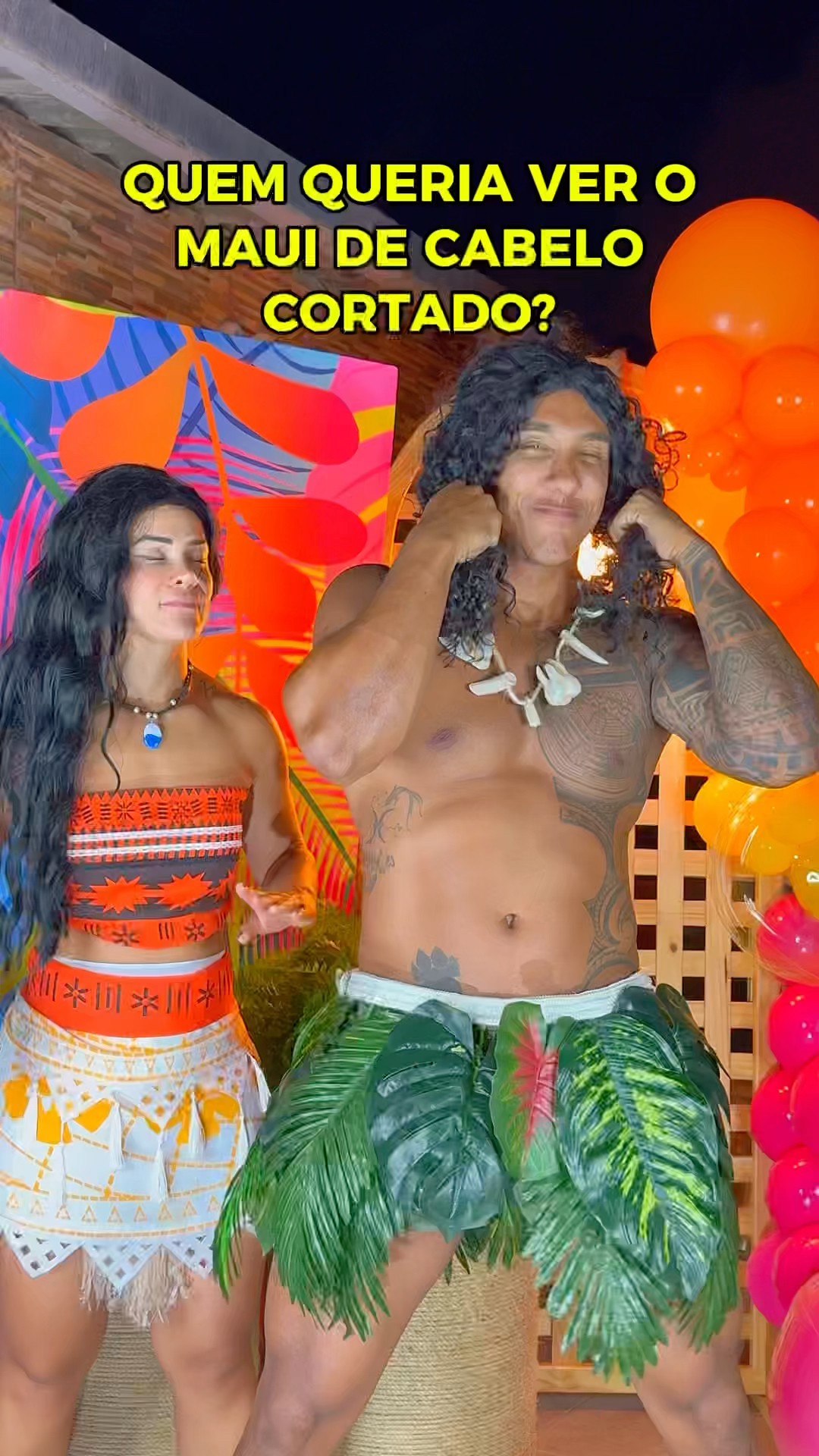 Será que o Maui ficaria bonito?​⁠@mayca.brasil #challenge #trend #moana #maui #funny