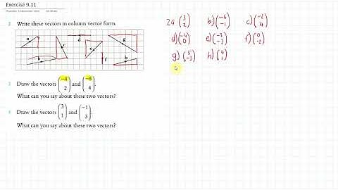 IGCSE - Vectors - Column Vectors- Exercises 9.11