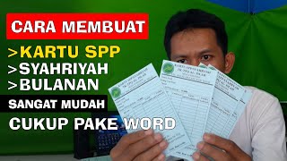 How to make a monthly fee SPP Syahriyah card