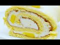 #рулетсманго БИСКВИТНЫЙ РУЛЕТ С МАНГО/СУПЕР ВКУС 🍰🥭👋🤗👍😋