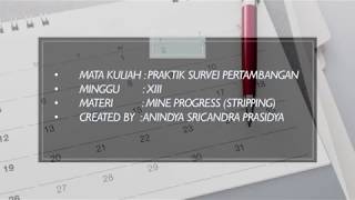Mine Progress di Surpac