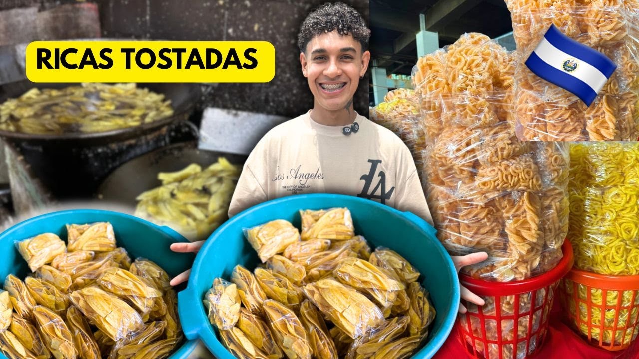 EN este MERCADO hacen TODAS las TOSTADAS de SAN SALVADOR 😱😱