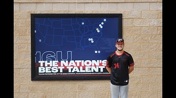 Catcher Mason Balsis (2022) hits line drive @USA Baseball National Team Championships