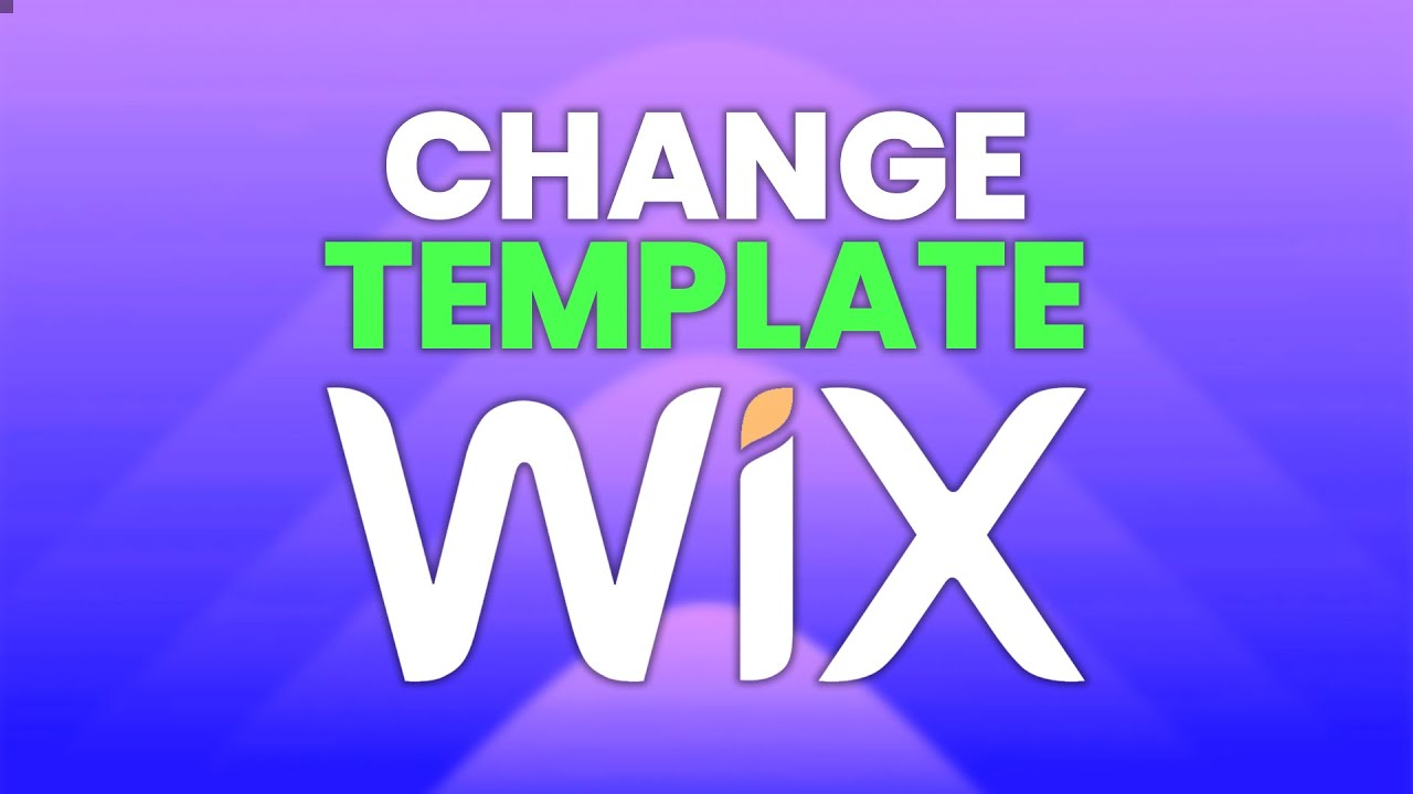 How To Change Template On Wix (EASY!) - YouTube