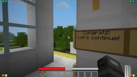 Minecraft Obstacle Course:Part 2:Our first 4 obstacles!