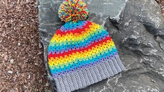 Left Hand: Crochet Let's Stripe Soft Hat | EASY | The Crochet Crowd screenshot 5