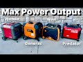 Max Power load Test Comparing Honda, Generac, Wen &amp; Predator