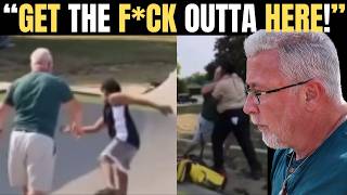 White Man Stomped Out For Attacking Black Kids At Skate Park!!
