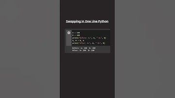 Swapping Two Numbers In One Line Python Code #programming #zeroones #pythontutorial