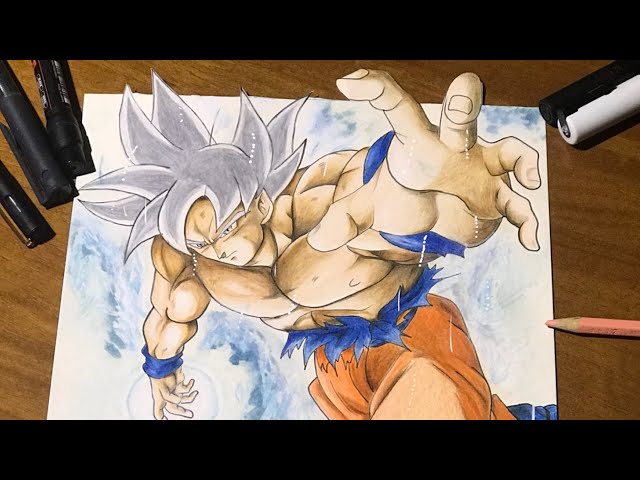 Respondendo a @mobile_falido_br Desenhando o Goku Instinto Superior #d