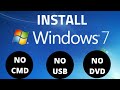 تثبيت ويندوز 7 بدون فلاشة او اسطوانة او cmd