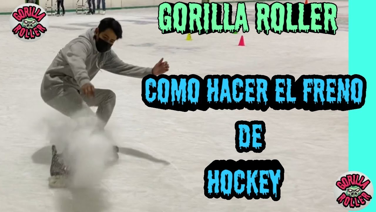 ¡COMO FRENAR EN HIELO! (COMO HACER EL FRENO DE HOCKEY) //Patinaje sobre hielo Como frenar.