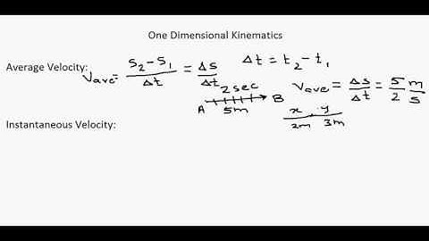 Physics: Kinematics- Average and Instantaneous Velocity