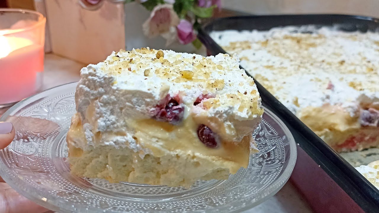 Moj favorit recept za kremasti kolač sa višnjama
