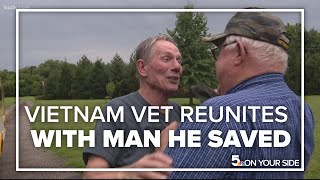 Vietnam War veteran reunites with man he saved on battlefield 50 years ago