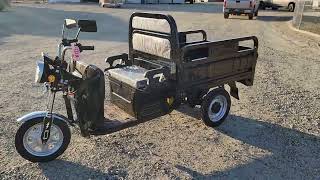 Lot # 121u-- 2025 Electric Tricycle w/ Dump Bed. Feb. 24th, 2026 Online Auction.