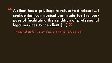 Evidence Law tutorial: Attorney-Client Privilege | quimbee.com