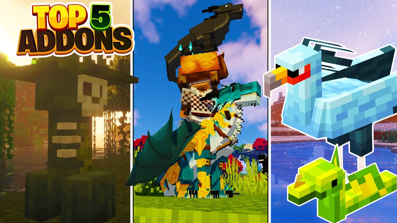 Top 5 MELHORES ADDONS SURVIVAL para MINECRAFT 1.20+ (Bedrock/PE) MODS ...