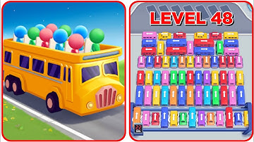 Bus Out Level 48 Game Walkthrough || Bus Out - Bus Jam Puzzle Game