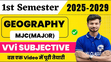 BA 1st semester Geography VVi Subjective Question 2025 | BA Geography Semester1 | Important Question