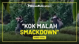 Pasangan Pria dan Wanita Bertengkar di Pinggir Jalan, Warganet: Lha Kok Malah Smackdown